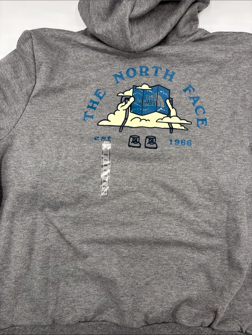 The North Face Evolution Cloud Graphic Hoodie in Mid Grey Heather